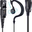 Commountain XPR 3500e XPR 3300e Earpiece with Mic Compatible for Motorola Radios XPR3300e XPR3500e XPR3300 XPR3500, G Shape Headset with PTT Microphone, Fit Left or Right Ear