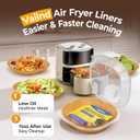 2 x 400 Pcs Air Fryer Liners Disposable, 8" Square Heavy-Duty Parchment Paper for 5-8 qt Airfryer Basket, Non-Stick & Grease-Proof Baking Liner for Oven Pan