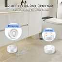 100dB Loud Wireless Water Leak Detector, WiFi Water Leak Sensor for Kitchen Bathroom Basement, Floor & Pipe Drip Alert