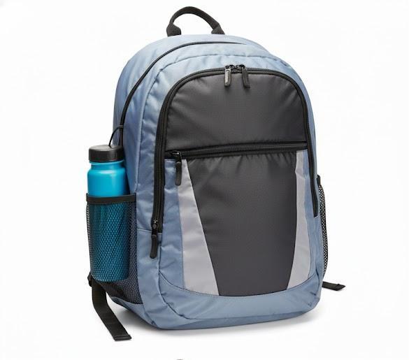 Backpack, compartments, blue, black, 3 Pack