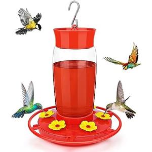 Hummingbird Feeders for Outdoors Hanging ant and Bee Proof, Plastic Hummingbird Feeder ant Guard 23 OZ, Bird Feeder for Outside