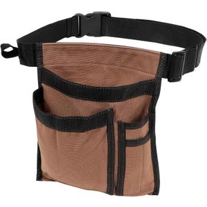 5-Pocket Tool Belt for Men, Durable Canvas Construction, Adjustable Belt, Utility Pouch for Husband, Dad, Son, and Handyman (Brown)