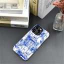 Case for iPhone 15 Pro,Durable Drop Protection Shockproof Silicone + Hard PC 2 in 1 Hybrid Protective Cover with Stylish Pattern Design French Garden Cafe Cat
