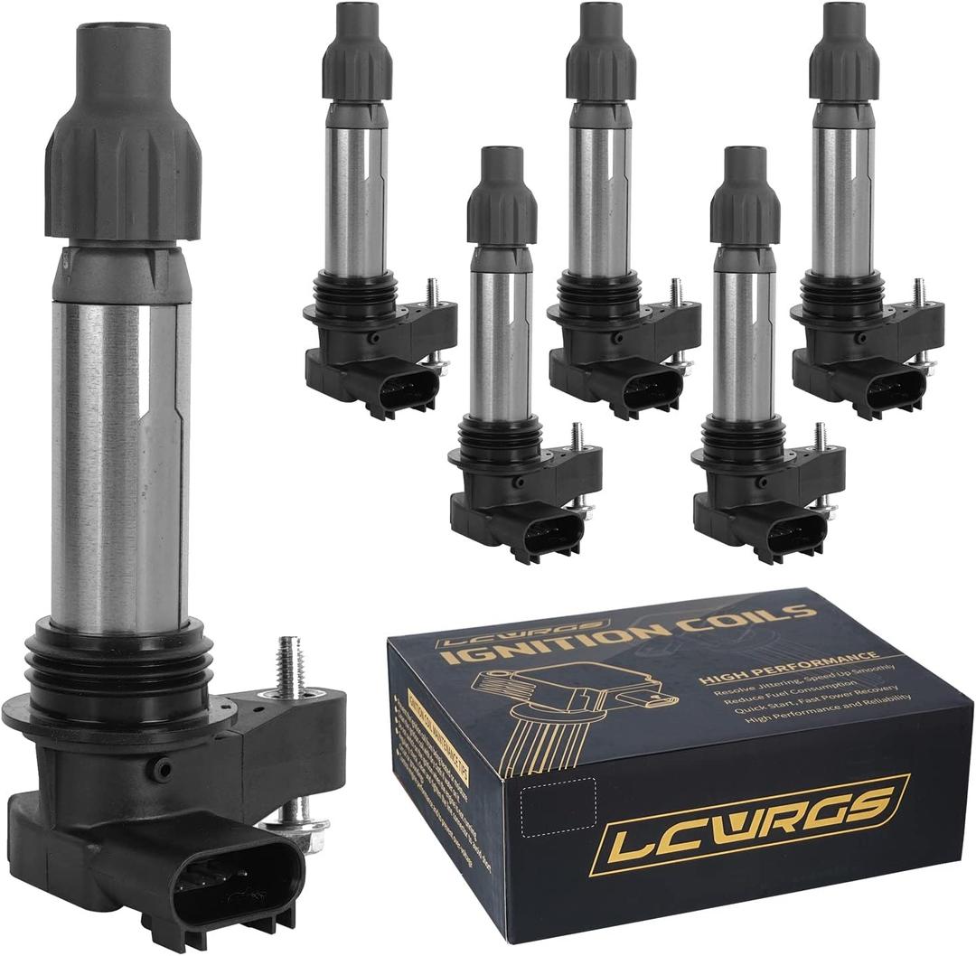 Set of 6 Ignition Coil for 3.6 3.0 3.2 V6 Buick Enclave GMC Acadia Terrain Cadillac CTS SRX XTS Chevy Traverse Malibu Impala Equinox 2010 2012 2013 2014 2015 2016 Coil Packs Replaces# UF569