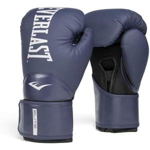 Everlast Elite 2 Boxing Gloves | Pro Training & Heavy Bag Gloves | Men & Women | Ventilated Palm | Multi-Layer Protection | Navy, 14 oz