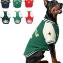 Giant Dog Winter Jacket, Fleece Lined Doggy Sweater for Chilly Days, Warm Sport Vest for Extra Large Breed Dogs, Thick Cold Weather Coat for Pets, Doberman Christmas Costume, Green XXXXL