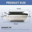 5" Inlet 8" Outlet 19" Long Stainless Steel Rolled Edge Diesel Exhaust Tip EXT36