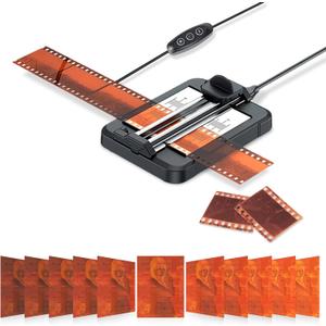 JJC Negative Slide Film Cutter for 35mm 120 Format Strip, 35mm Film Trimmer with 11-Level Brightness Adjustable LED Backlight Panel Support USB-C Charging and Graduated Mark for Clean Cutting