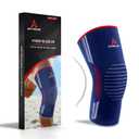 Knee Sleeve with Side Stabilizers  Compression Knee Sleeve for Knee Pain & Arthritis  Comfortable Support for Men & Women (Blue, L)