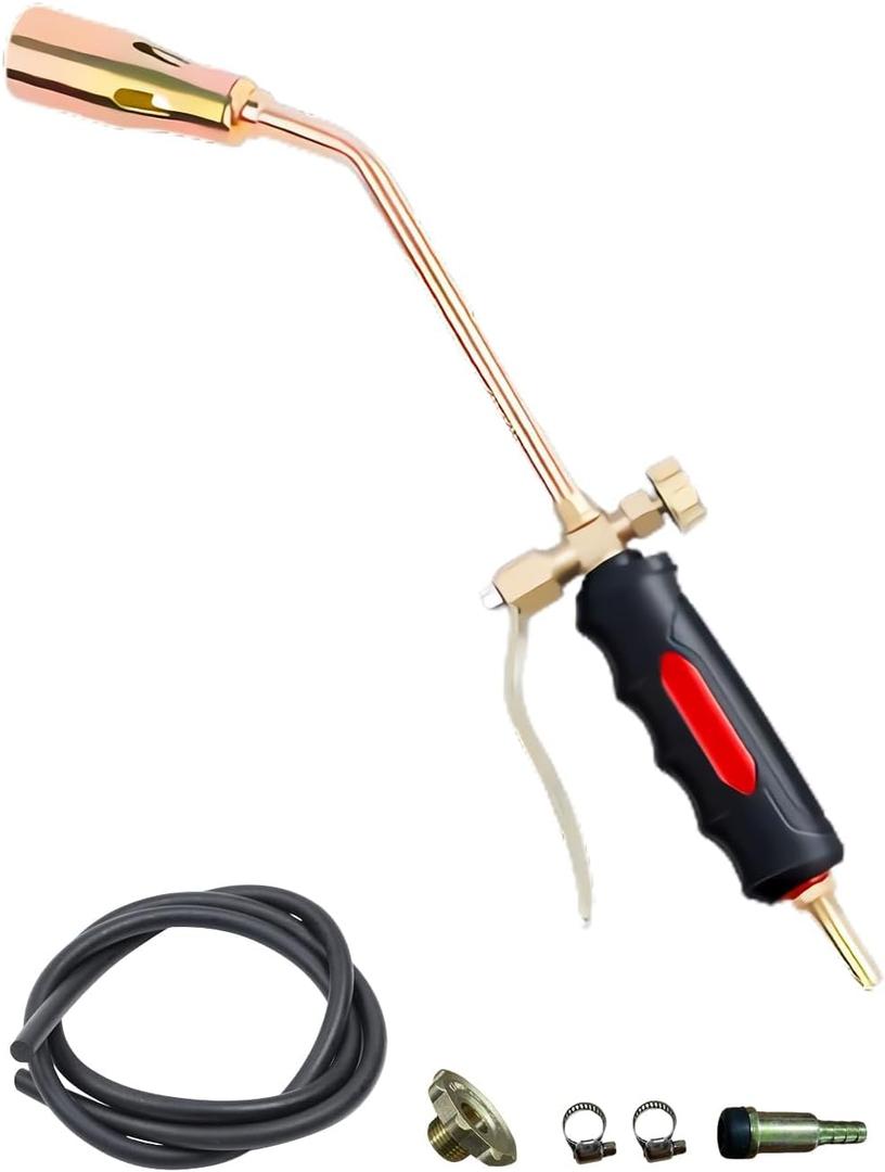 Propane Torch Can Be Used For A Variety Of Purposes - Adjustable Flame. It Has A 4-Foot-Long Hose, And It Can Also Be Used As A Torch Kit For A Fireplace And Burning Charcoal.