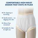 AQX Cloth Diaper Covers for Adult, Reusable Waterproof Underwear for Incontinence, Leakproof High Waist Plastic Pants 4Pcs (Black&White, S)