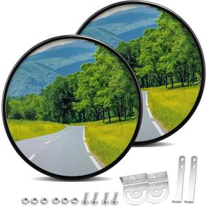 1Pack 24In Convex Traffic Mirror, Safety Security Corner Mirrors