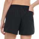 Hurley 5" Swim Board Shorts for Women, Swim Shorts Women, Swimming Bottoms (Black, S)