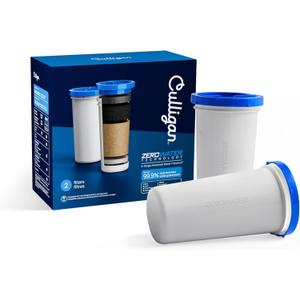 Culligan with ZeroWater Technology Replacement Filter 2-Pack, 5-Stage Advanced Water Filter IAPMO Certified to Reduce Lead, Total PFAS (Forever Chemicals), Mercury, Fluoride, and Chlorine