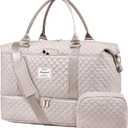 LOVEVOOK Travel Duffle Bag,Weekender Bags for Women with Shoe CompartmentCarry on Overnight Bag with Toiletry Bag,Gym Duffel Bag with Wet Pocket, Hospital Bags for Labor and Delivery (Large-2 Pcs)