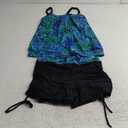 Yonique Blouson Tankini Swimsuits for Women 2 Piece Bathing Suits Tops with Boyshorts Modest Loose Fit Swimwear L