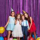 Back Drop Curtains for Parties 9.6x8FT Purple Background Drapes Shimmer Photo Photography for Hallween Ceremony Home Decorations(2 Panels 4.8x8FT)