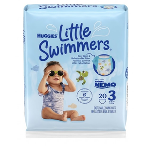 Huggies Little Swimmers Disposable Swim Diapers, Size 3 (16-26 lbs), 20 Ct