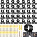 50 Pack 1/2 Inch Suspension Pipe Clamp Pex Clamps Conduit Clamp with Screws for Pex Copper CPVC Tubing Supports Butterfly Style