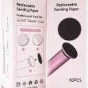 1 Box (60pcs) Replacement Sandpaper Pad Disks Discs (80 Grit&100 Grit) for Electric Foot File Callus Remover Machine