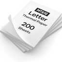 200 Sheets Folding Thermal Paper, US Letter 8.5 x 11 InchT hermal Papers, MT610PRO & MT888 Thermal Paper,Compatible with iDPRT/HPRT/PRT Portable Printer,Continual Feeding Folded Printing Paper