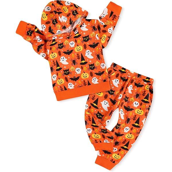 Toddler Boy Clothes 2-3Y Boys Halloween Outfits Hoodies+Pants Toddlers Sweatsuits