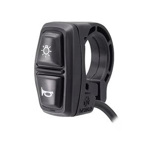 12-72V Universal Ebike Light and Horn Switch 2 in 1 Electric Bike Scooter Light Switch Motorcycle Button 7/8'' Motorcycle Headlights Horn Turn ON/Off Control Switches DK226