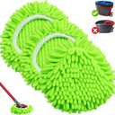 Mop Heads Replacements, 3 Pack Spin Mop Refill Replace Head for O Cedar RinseClean 2 Tank System, Microfiber & Chenille, Machine Washable and Safe for Cleaning All Hard-Surfaced Floors