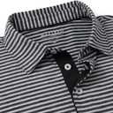 M MAELREG Golf Polo Shirts for Men Stripe Performance Moisture Wicking Dry Fit Collared Mens Polo Shirts Short Sleeve (XL)