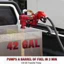 Fuel Transfer Pump 12V DC 20 GPM, High-Flow Cast Iron Heavy-Duty Pump for Gasoline, Diesel, Kerosene, Ethanol, Methanol, and Biodiesel