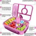 4 x Lunch Box Kids,Bento Box Adult,Lunch Containers for Adults/Kids/Toddler,5 Compartments Bento Lunch Box with Sauce Vontainers,Microwave & Dishwasher & Freezer Safe(Purple)