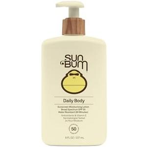 Sun Bum Daily SPF 50 Sunscreen Body Lotion - Broad Spectrum Moisturizing Sunscreen with Vitamin E - Vegan and Hawaii 104 Act Compliant (Without Octinoxate & Oxybenzone) - Dermatologist Tested - 8 oz