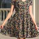 nclook Womens Summer Casual Dress Sweet Cute V Neck Mini Dress with Pocket Short Sleeve (L)