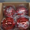 4 Pcs Extra Large Retro Mercury Christmas Balls Ornaments 8'' Oversized Giant Hanging Shatterproof Electroplated Ball Christmas Tree Ornaments for Xmas Party Outdoor Decor (Red)