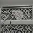 MYPET North States Paws Portable Pet Gate: 26-40" Wide. Pressure Mount. No tools needed. Made in USA. Dog Gate 23" Tall, Expandable, Durable Dog Gates for Doorways, Light Gray
