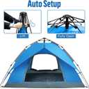 Night Cat Instant Popup Tents 2-3 Persons with Footprint Tarp Easy Setup Camping Tent with Rainfly Double Layers Waterproof Automatic Hydraulic Mechaism