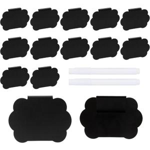 2 x Labels for Storage Bins, 12PCS Black Labels with White Markers, Basket Labels Clip On, Storage Bin Labels for Fabric Storage Bins Removable Labels for Storage Bins Clip On Labels Tags for Labeling