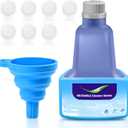 Replacement Bottle for Swiffer Wet Jet Mop, Refillable, 500 ML Leak-Proof HDPE Refillable Bottle, 17 FL OZ Solution Bottles with 7 Sealing Pads and 1 Folding Funnel, Empty Bottle