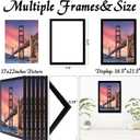 6 Sets 17x22 Picture Frame, Frames for 17 x 22 Canvas Collage Photo Poster Certificate Wall Gallery, High Transparent Horizontal Vertical Black 17 by 22 Inches