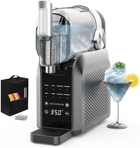 Slushie Machine, No Ice Needed, 88 oz Slushie Machine for Home with Dust Cover, Professional Frozen Drink Maker, 7 Preset Programs+Rinse, Frozen Margaritas, Frappés, Milkshake, and More