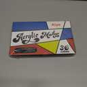 alchilalart Acrylic Paint Markers, 24 Color Fine Tip Permanent Acrylic Paint Pens For Rock Painting, Canvas, Wood, Glass, Ceramic, Fabric, Plastic, Egg, Scrapbook, Art Painting Supplies Kit