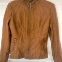 Lock & Love Leather Jacket, Brown, XS 