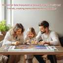 BuilderButler Lightweight 1500 Pieces Rotating Puzzle Board with 4 Sliding Drawers and Cover – 360° Lazy Susan Spinning, 25.59" x 34.25" Portable Plastic Puzzle Table, for Mom, Medium-1500pcs