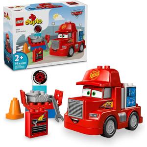 LEGO Disney Pixar Mack at The Race Cars Toys - Pixar Cars Birthday Gift for Toddlers, Preschool, Boys & Girls, Ages 2+ - Educational Building Toys Set - 10417
