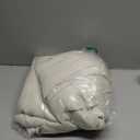 KOUFALL Drapes for Living Room,Half Blackout 72 Inch Wide 96 Inches Long Curtains 2 Panel Set with Rings Top,Natural Linen Color (Cream Beige)