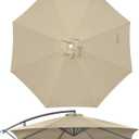 10ft Patio Umbrella Replacement Canopy for 8 ribs, Fits Hanging Offset Cantilever Market Outdoor Patio ShadesCanopy Only (Khaki)