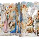 5 x Decoration Greeting Card Merry Christmas Religious Nativity Scene Holiday Theme Festive Christmas Decoration Unique Seasonal Card