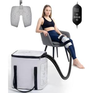Ice Machine for Knee After Surgery 15qt, Cold Therapy Machine 6-Level Timer & 3 Flow Rates, Leakproof & Ultra-Quiet Portable Cryotherapy System with Compression Pad for Knee Replacement Recovery