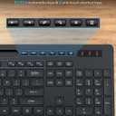 Wireless Keyboard and Mouse Combo - Full Size Ergonomic Wrist Rest, Silent Typing, Phone Holder, 2.4 GHz, 3 Level DPI, Batteries Powered, KM23D Set Compatible with PC, Laptop, Windows, macOS -SABLUTE
