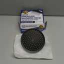 High Pressure Shower Head - Anti-Clogging Silicone Nozzles - 2.5 GPM Removable Restrictor - Easy Clean Adjustable Replacement - easy to install with Plumbers Tape - 6 inch - Oil Rubbed Bronze Finish